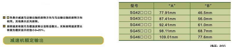 SPG永磁直流马达 SG系列减速马达